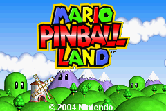 Mario Pinball Land Title Screen
